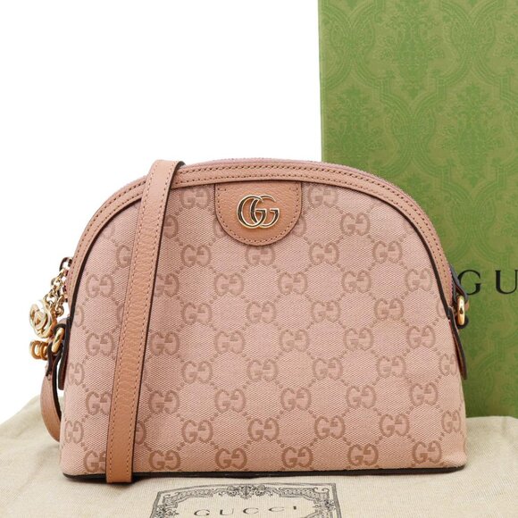 Gucci  Ophidia Dome Small GG Canvas Shoulder Bag Pink 499621 - Picture 3 of 14